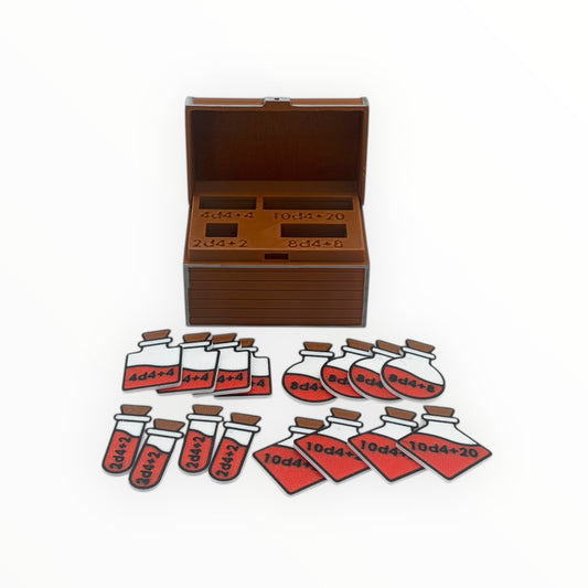 D&D Health Potion Tokens 16-Piece Set